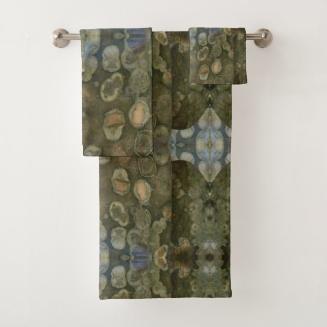 Meeressediment Gemstone Boxed Muster Badhandtuch Set (Insitu)