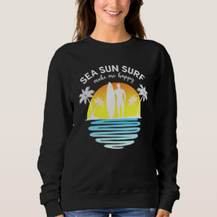 Meeressonnenwelle macht mich glücklich Sommersurfe Sweatshirt