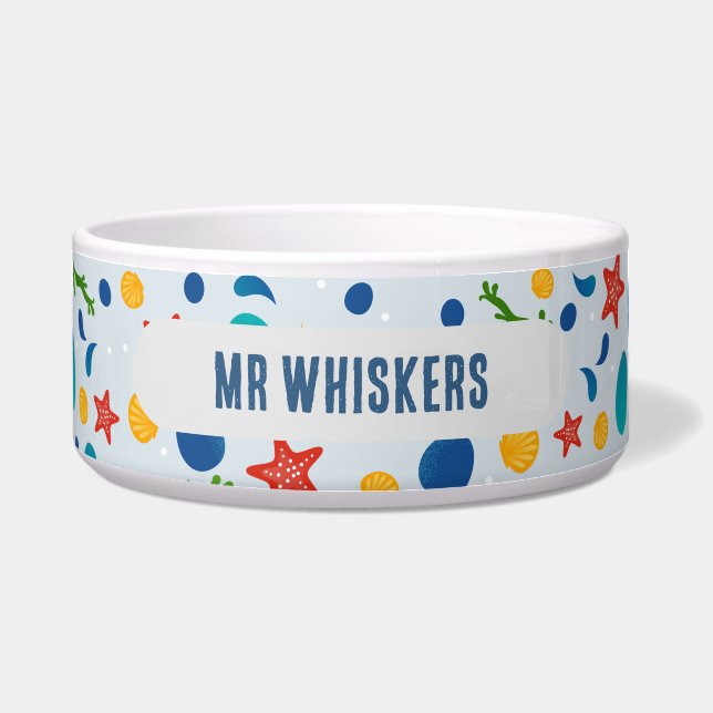 Meeresstrand mit Seestern, Muscheln und Kies Napf (Vorderseite)