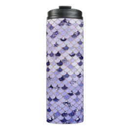 Meeresteilskala und Gold-Glitzer Thermosbecher