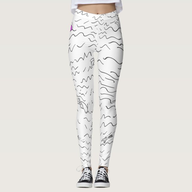 Meeresthema Leggings (Vorderseite)