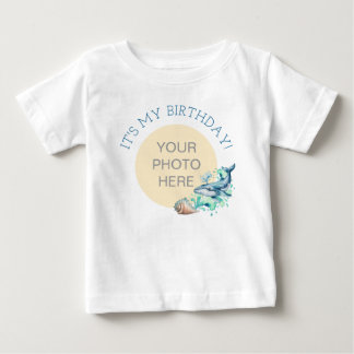Meeresthema Mein Geburtstag Benutzerdefiniertes Fo Baby T-shirt