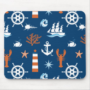 Meeresthema Muster 1 Mousepad