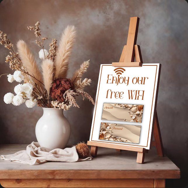 Meeresthemen-Wifi-Schild Poster (Von Creator hochgeladen)