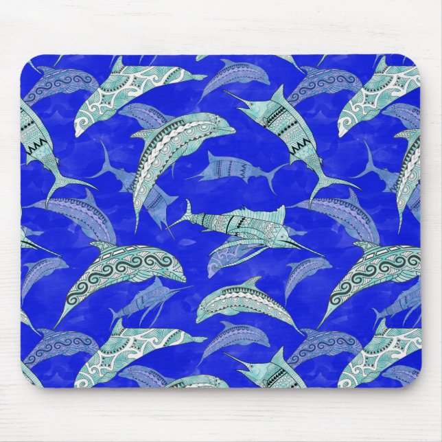 Meerestiere Delphine Marlins Mousepad (Vorne)
