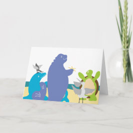 Meerestiere Feiertagskarte