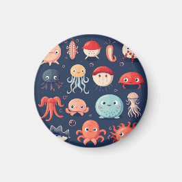 Meerestiere, Fische, Magnet, süß Magnet