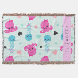 Meerestiere, Kraken, Quallen, Herz, Ihr Name Decke