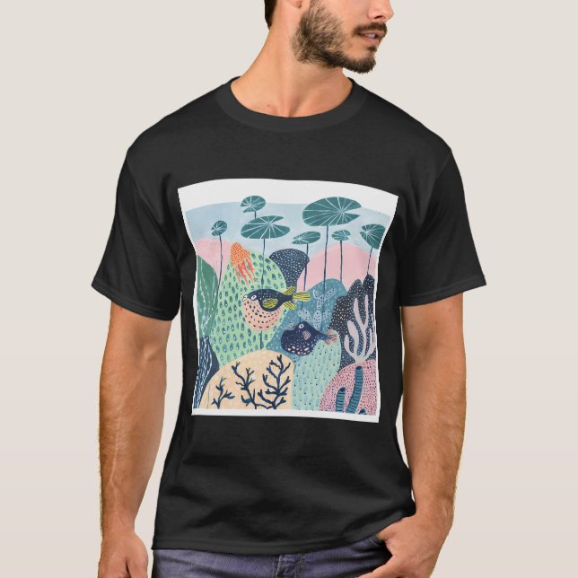 Meerestiere Kugelfisch T-Shirt (Vorderseite)