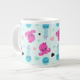Meerestiere, Meeresleben, Oktopus, Quallen, Herzen Jumbo-Tasse