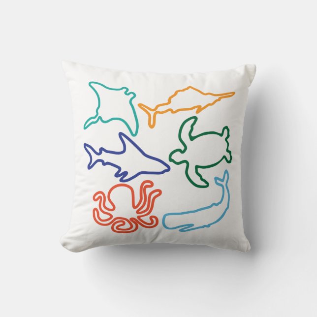 Meerestiere Pillow Kissen (Vorderseite)