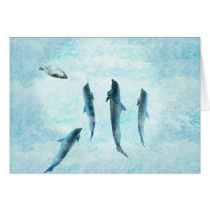 Meerestiere, tanzende Delphine