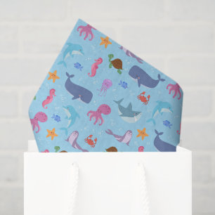 Meerestiere Tissue-Papier, Meeresleben Dekoupage Seidenpapier