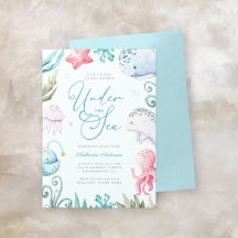 Meerestiere unter der Kinderdusche des Meeres