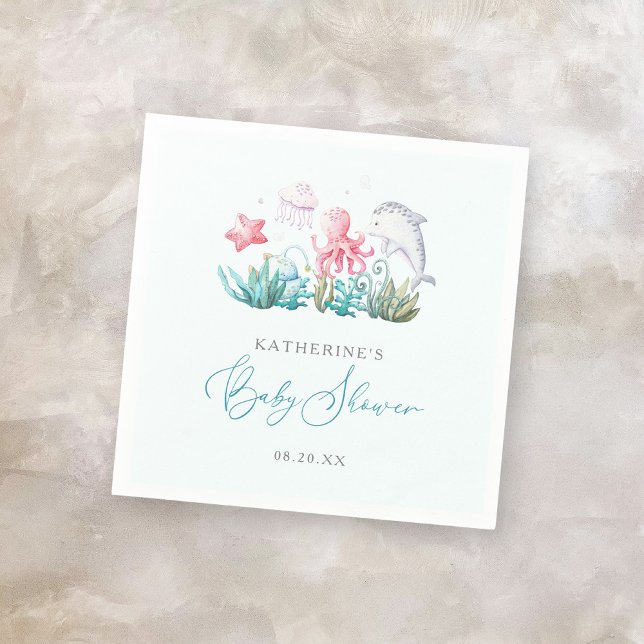 Meerestiere unter der Kinderdusche des Meeres Serviette (Von Creator hochgeladen)