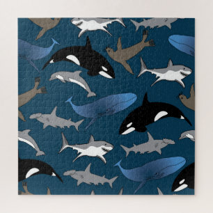Meerestiere, wild lebende Tiere, Puzzle