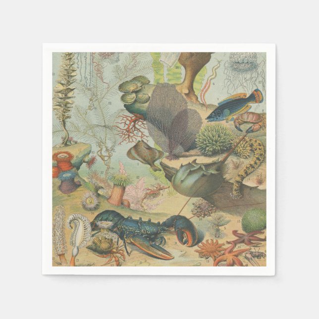 Meerestierisches Party Serviette (Vorderseite)