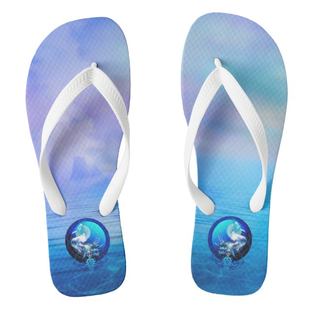 MEERESTURTLE BLAUE MOON RACE FLIP FLOPS (Fußbett)