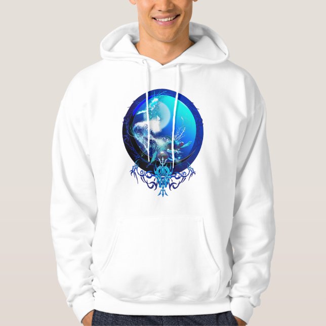 MEERESTURTLE BLAUE MOON RACE HOODIE (Vorderseite)