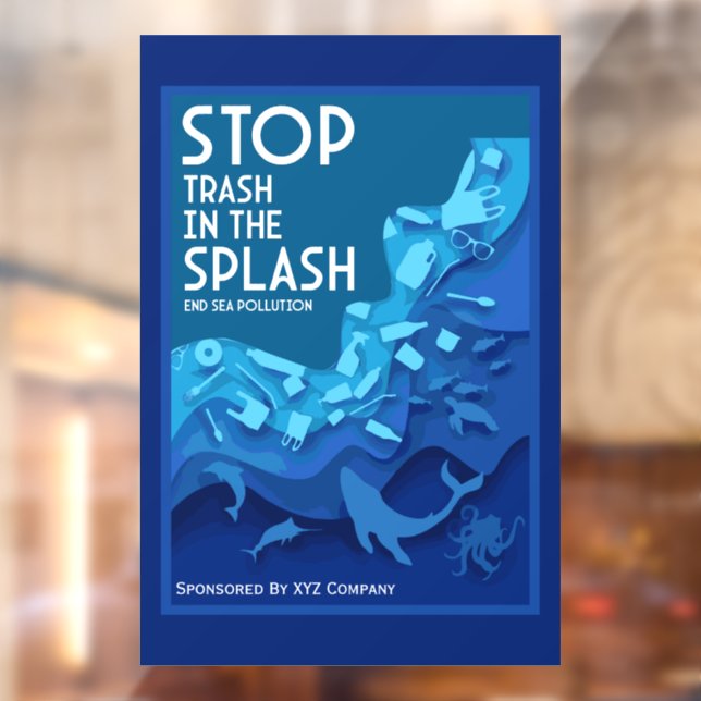 Meeresverschmutzung Fensteraufkleber (Blatt 2)