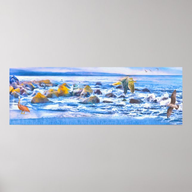 Meeresvögel Meeresschutzgebiet Poster (Vorne)