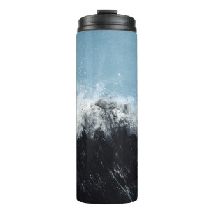 Meereswelle: handbemaltes Design Thermosbecher