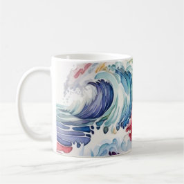 Meereswelle multicolor kaffeetasse