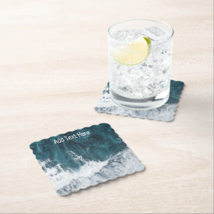 Meereswellen abstürzen untersetzer