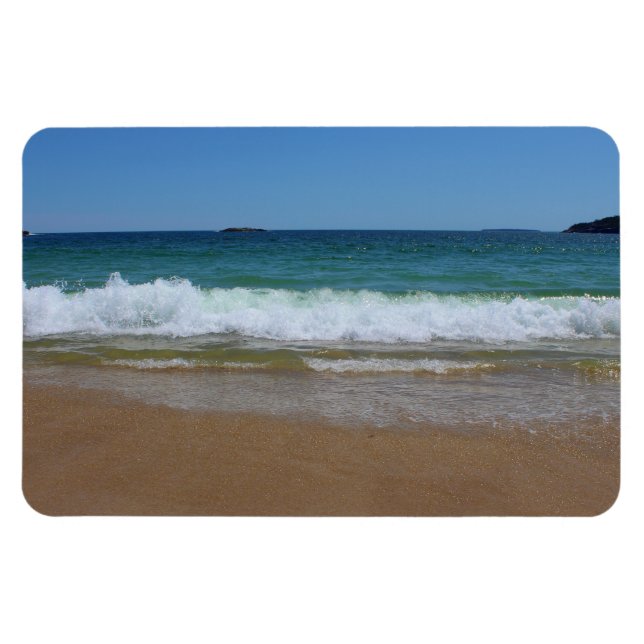 Meereswellen am Sandstrand II Magnet (Horizontal)