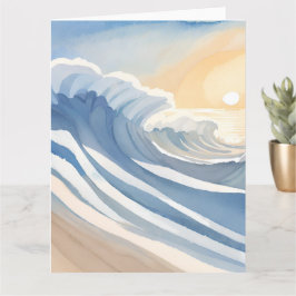 Meereswellen | Blaue Farbe Karte
