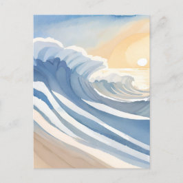Meereswellen | Blaue Farbe Postkarte