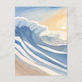 Meereswellen | Blaue Farbe Postkarte
