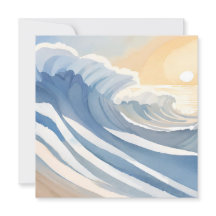 Meereswellen | Blue Watercolor Beach