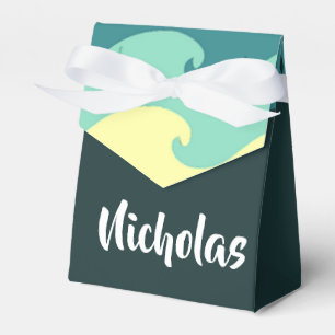 Meereswellen im individuelle Name Geschenkschachtel