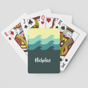 Meereswellen im individuelle Name Spielkarten