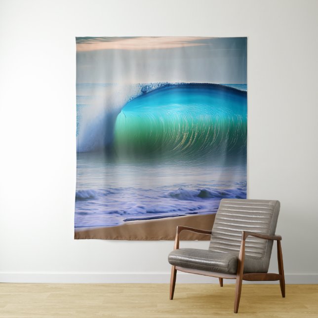 Meereswellen im Meer Wandteppich (Beispiel)