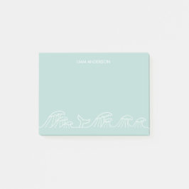 Meereswellen Küstenkinder personalisiert Post-it Klebezettel