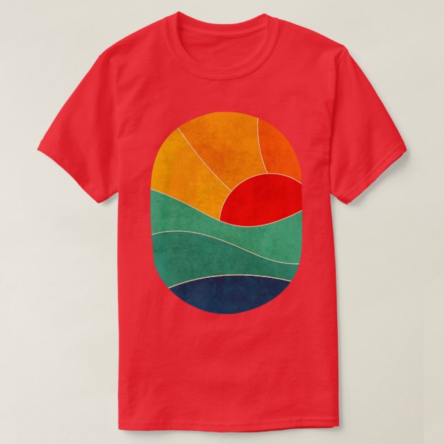 Meereswellen minimal T-Shirt (Design vorne)