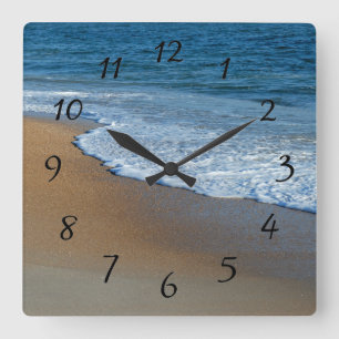 Meereswellen Quadratische Wanduhr
