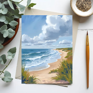 Meereswellen Strandküste gestrichen Postkarte
