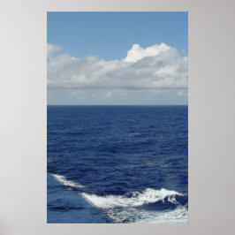 Meereswellen und weiße Flussuchten Poster