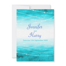 Meereswellen waschen glitzerndes Meer Aqua Blue Ho