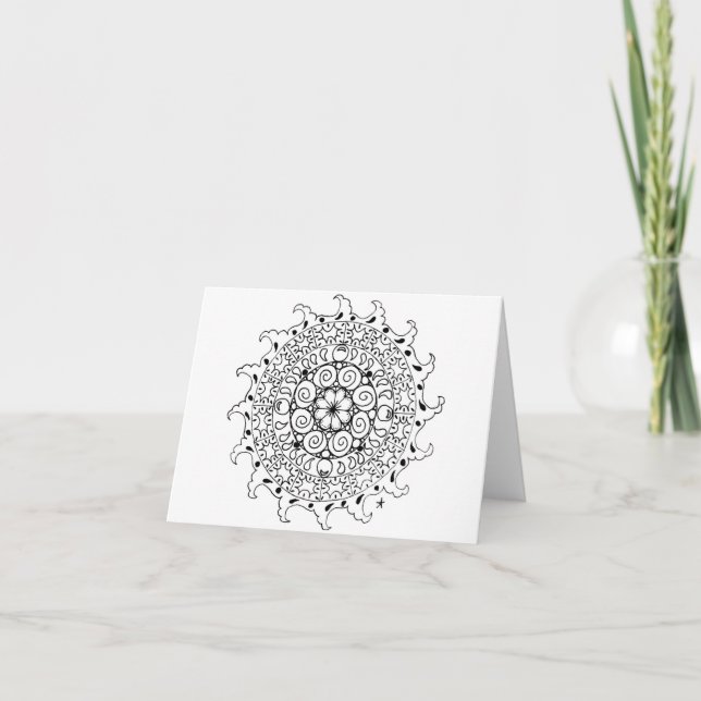 Meereswellen Zen-Mandala Karte (Vorderseite)