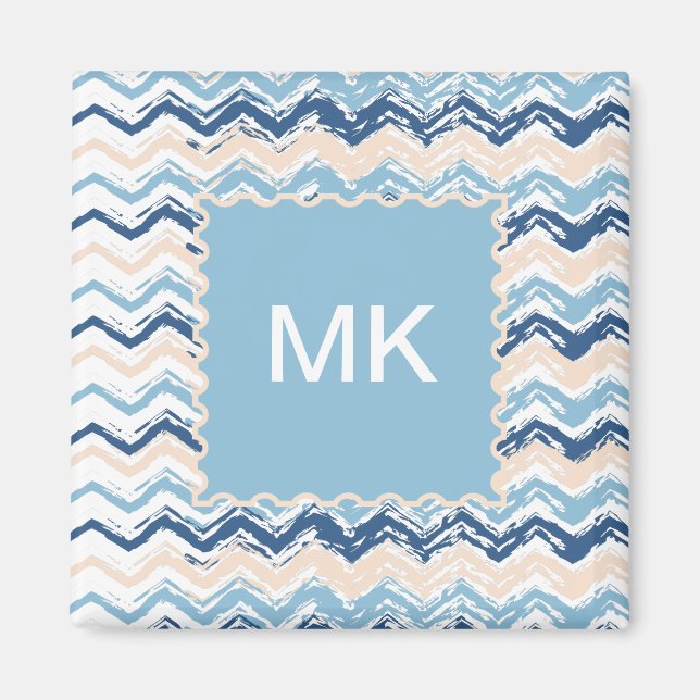 Meereswellen Zickzack Magnet (Vorne)