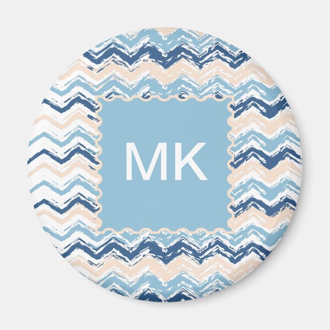 Meereswellen Zickzack Magnet (Vorne)