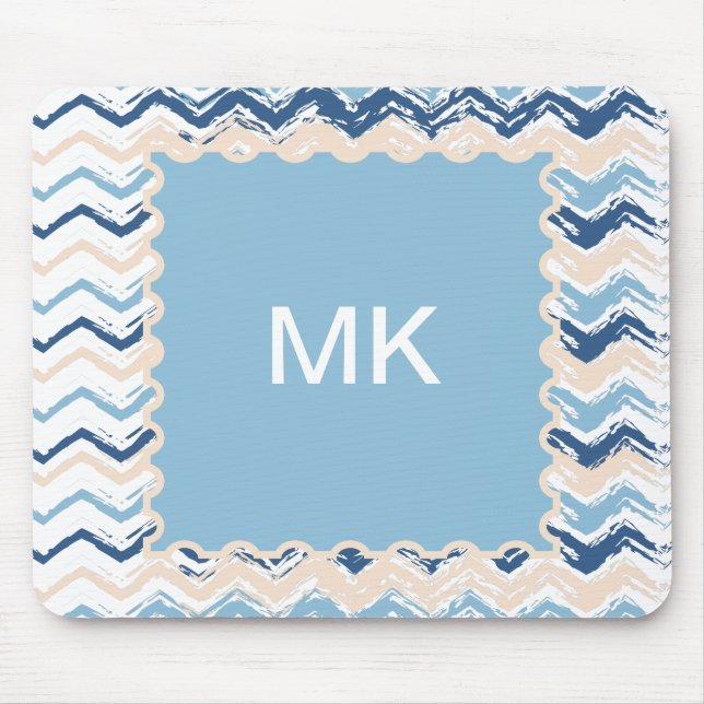 Meereswellen Zickzack Mousepad (Vorne)