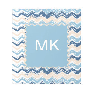 Meereswellen Zickzack Notizblock