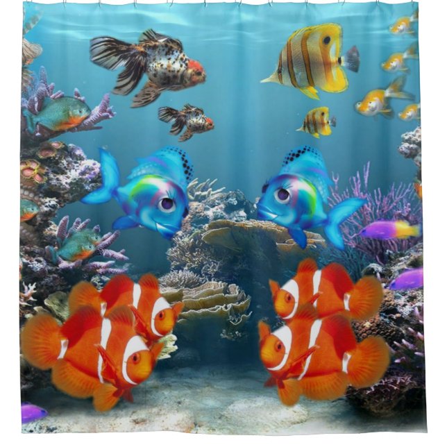 Meereswelt Duschvorhang (Vorderseite)