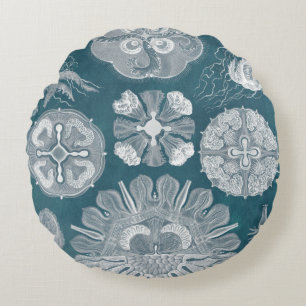 Meereswelt-Plan IV Rundes Kissen