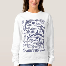 Meereswunder - Vintages Leben im Meer Sweatshirt